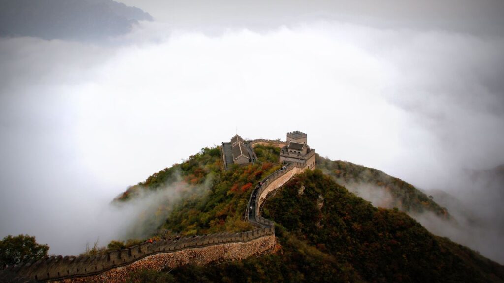 Aerial Photography of Great Wall of China