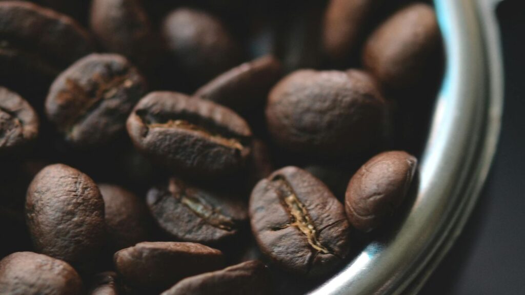 Close-up of Coffee Beans in Bowl